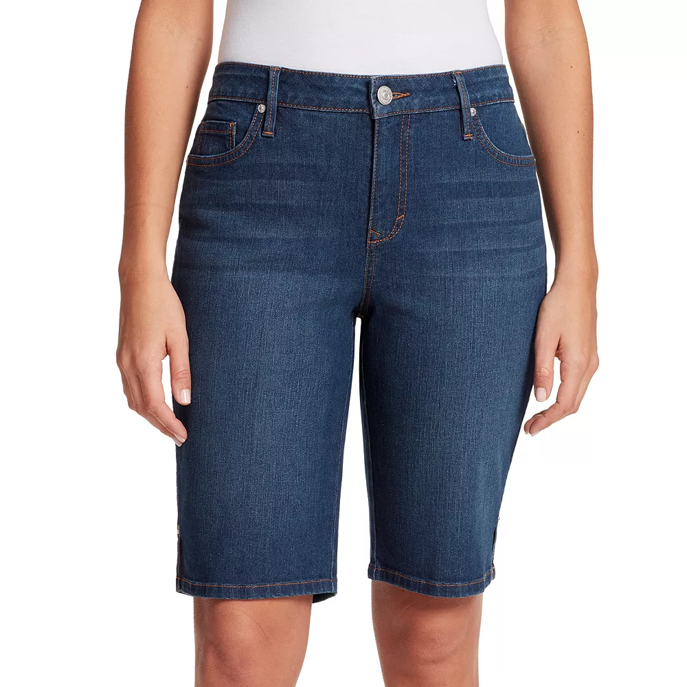 Petite Gloria Vanderbilt Bermuda Jean Shorts - Image 8