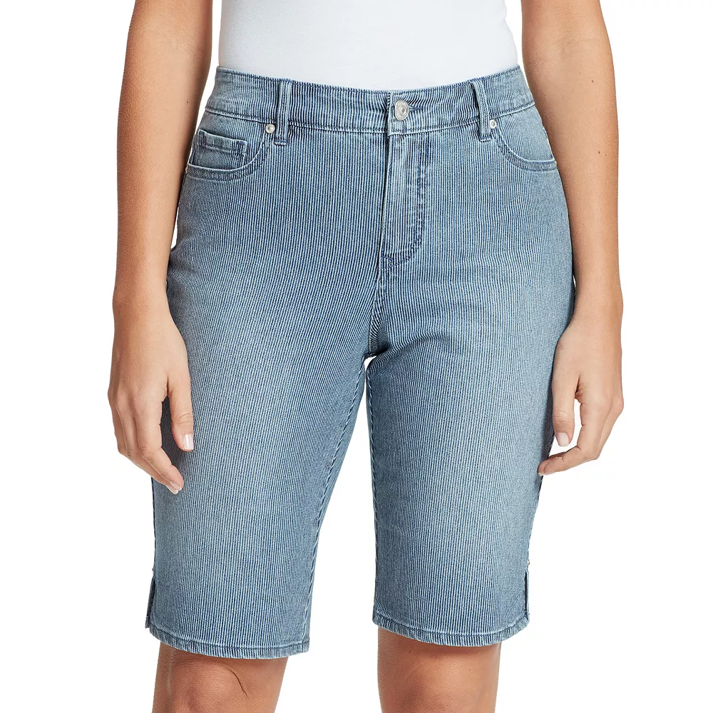 Petite Gloria Vanderbilt Bermuda Jean Shorts - Image 9