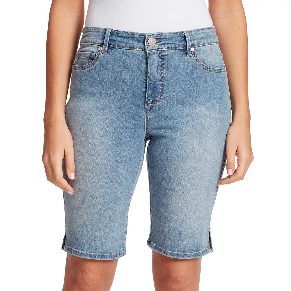 Petite Gloria Vanderbilt Bermuda Jean Shorts - Image 3