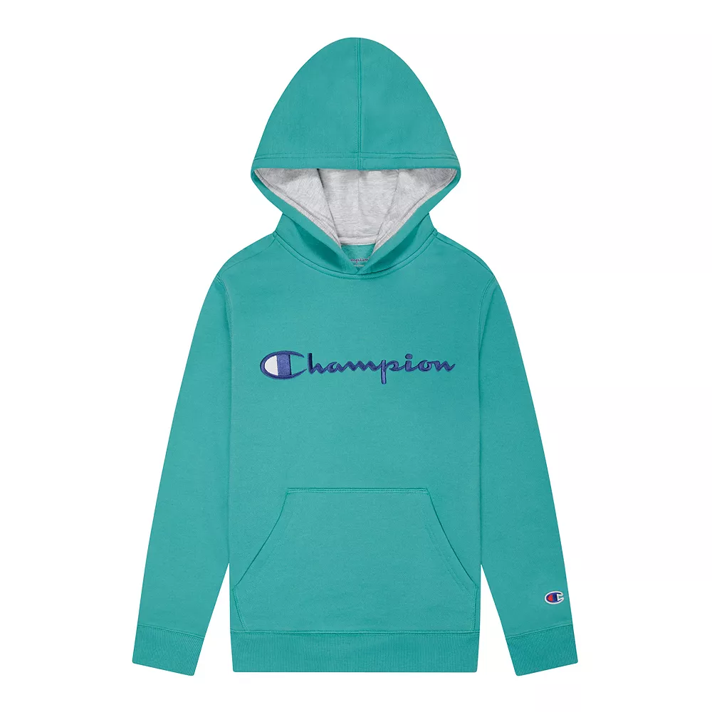 Kids 7-20 Champion® Script Fleece Hoodie - Image 2