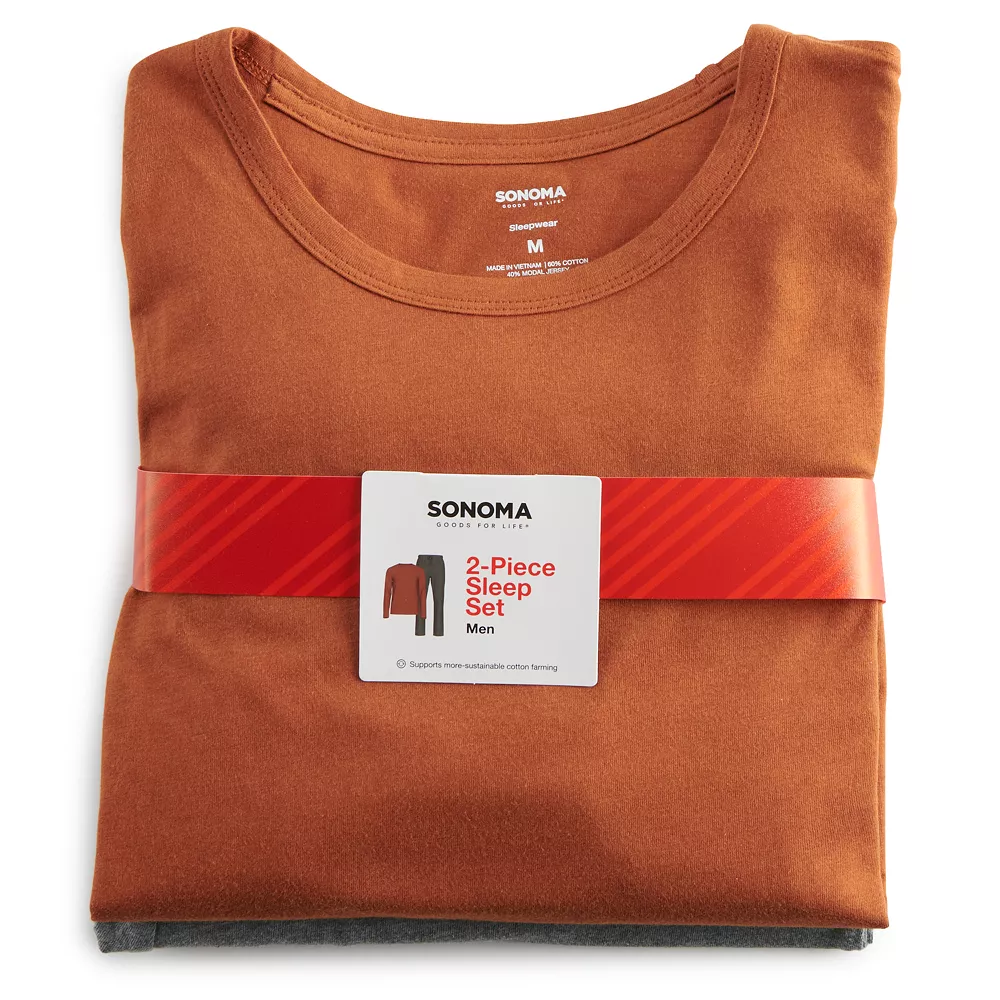 Men's Sonoma Goods For Life® Supersoft Modern-Fit Pajama Pajama Set - Image 9