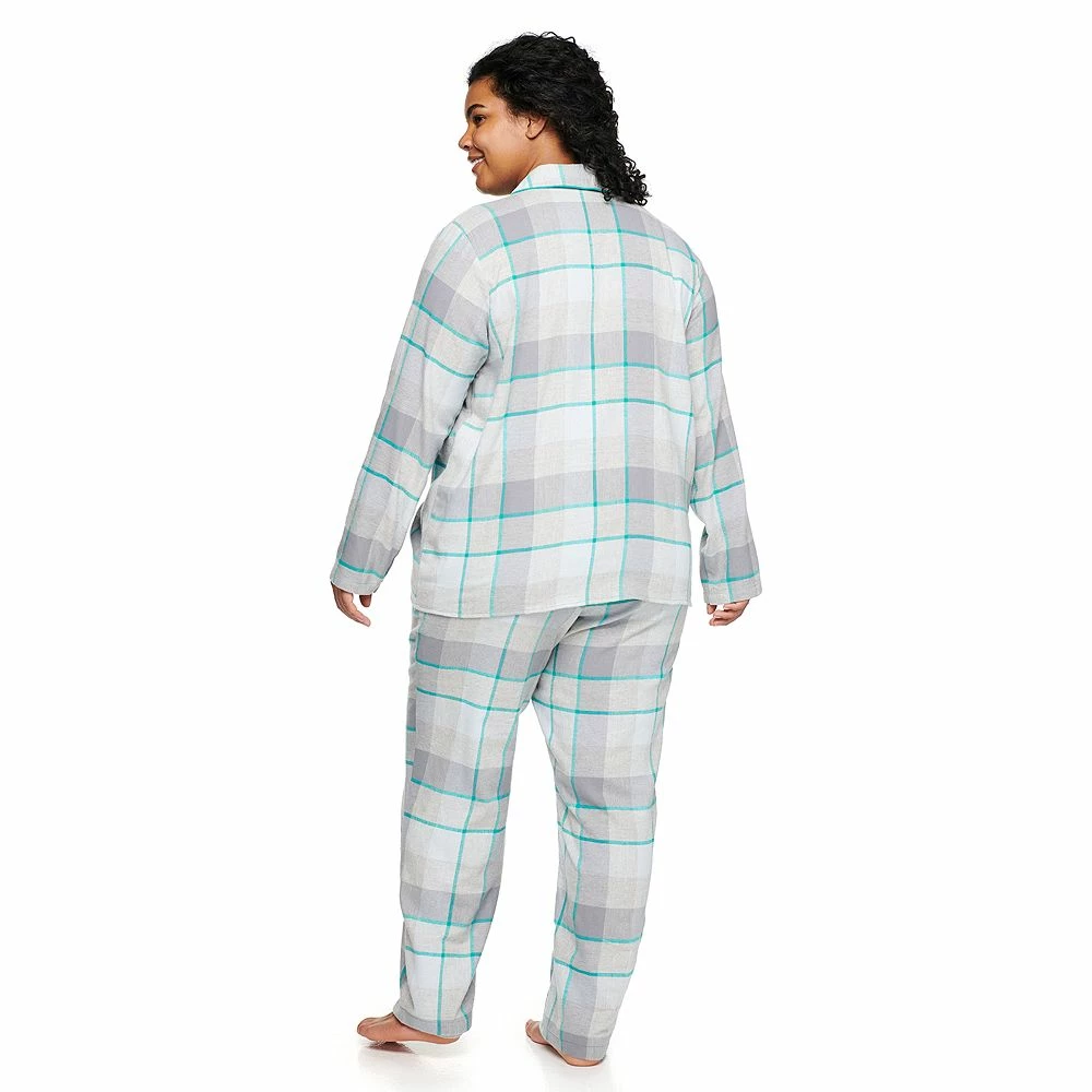 Plus Size Sonoma Goods For Life® Flannel Pajama Shirt & Pajama Pants Set - Image 5