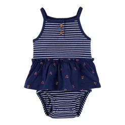 Baby Girl Carter's Striped Cherry Sunsuit
