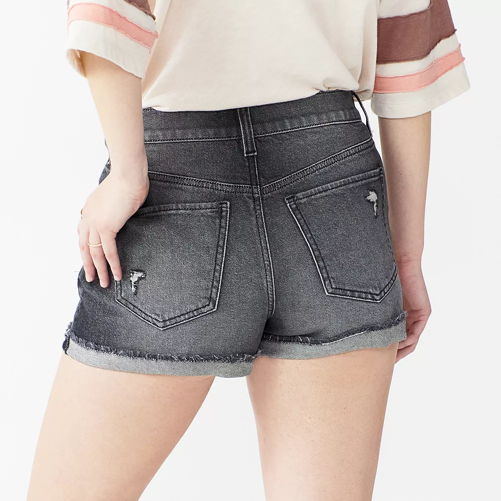 Juniors' SO® High Rise Mom Shorts - Image 3