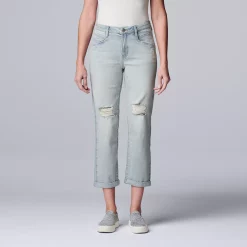 Women's Simply Vera Vera Wang Relaxed Boyfriend Jean Capri