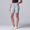Women's Simply Vera Vera Wang High-Waisted 7" Bermuda Denim Shorts