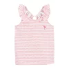 Toddler Girl Carter's Striped Ruffle Neck Tank Top