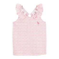 Toddler Girl Carter's Striped Ruffle Neck Tank Top