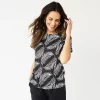 Women's Croft & Barrow® Button-Accent Scoopneck Tee