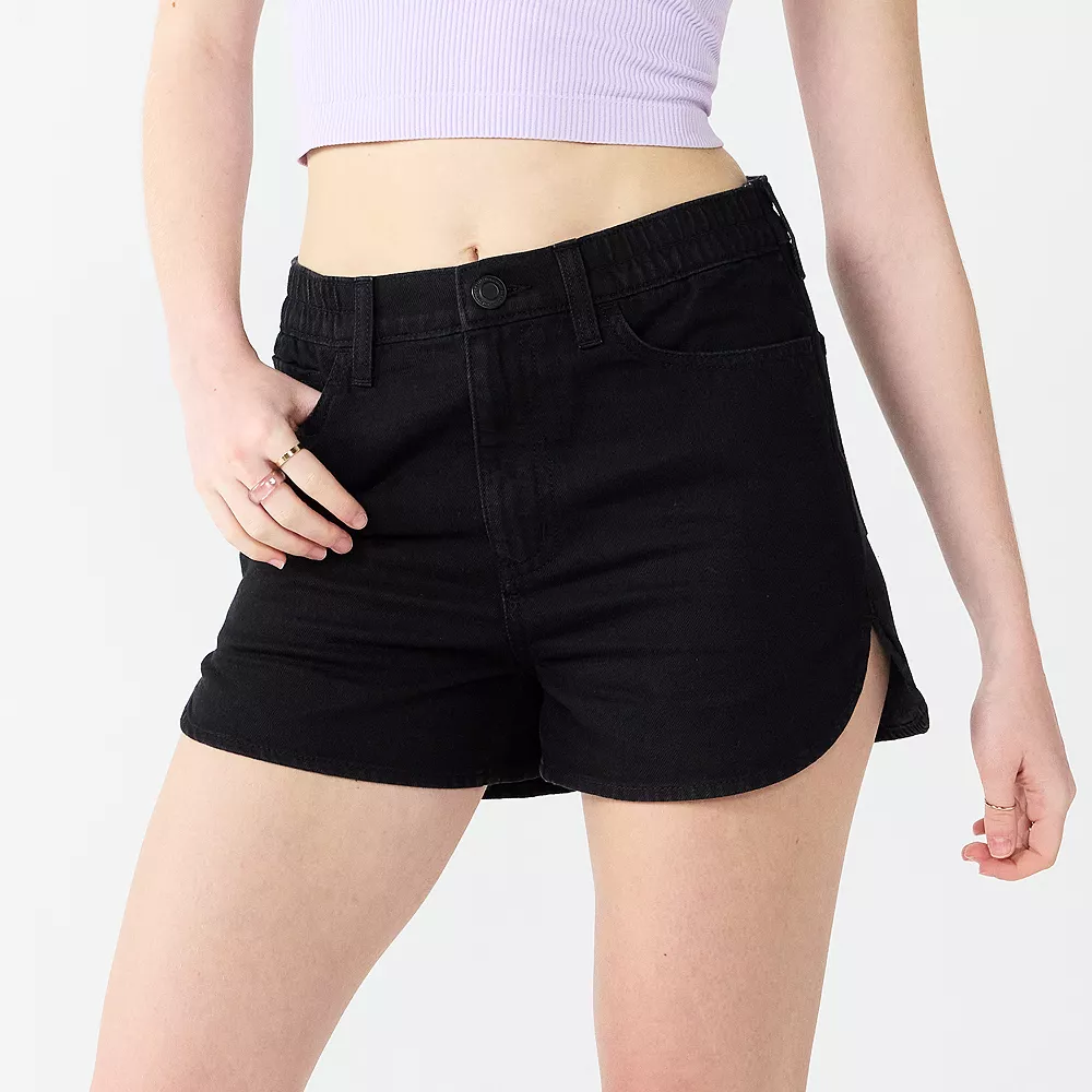Juniors' SO® Elastic Waist Denim Shorts