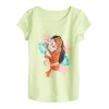 Girls 4-12 Disney Moana Adaptive Abdominal Access, Sensory, & Easy Dressing Moana & Pua Double Layer Graphic Tee by Jumping Beans®