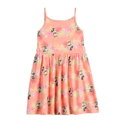 Girls 4-12 Disney Mickey Mouse Tropical Print Adaptive Sensory, Easy Dressing, & Abdominal Access Tank Top Skater Dress by Jumping Beans®