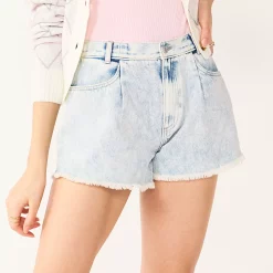 Juniors' SO® Slouchy Denim Dolphin Shorts