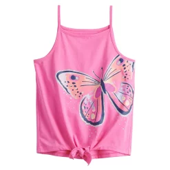 Girls 4-12 Jumping Beans® Tie Front Graphic Tank Top