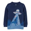 Baby Boy Carter's Dino Spaceship Long Sleeve Graphic Tee