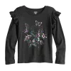 Girls 4-12 Jumping Beans® Long Sleeve Ruffle Shoulder Tee