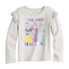 Girls 4-12 Disney Princesses "You Are Magical" Ruffle Shoulder Long Sleeve Graphic Tee by Jumping Beans®