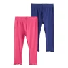 Toddler Girl Jumping Beans® 2-Pack Solid-Design Rib Leggings