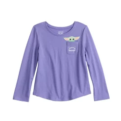 Toddler Girl Jumping Beans® Star Wars The Mandalorian Grogu aka Baby Yoda "Cutest in the Galaxy" Long Sleeve Pocket Tee