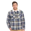 Men's Hurley Head of Class Flannel Shacket with Sherpa Lining