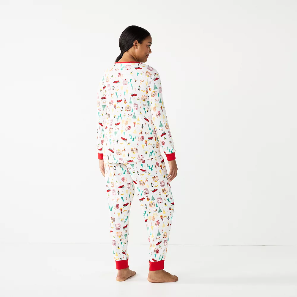 Plus Size LC Lauren Conrad Jammies For Your Families® Holiday Village Pajama Set - Image 2