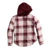 Girls 6-20 SO® Boyfriend Flannel Hooded Shirt in Regular & Plus Size