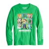Boys 8-20 Minecraft Characer Squares Long Sleeve Graphic Tee