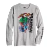 Boys 8-20 Marvel Avenger Captain America, Iron Man, Falcon, Hulk, Black Widow & Back Panther Long Sleeve Graphic Tee