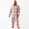 Big & Tall Jammies For Your Families® Joyful Celebration Flannel Pajama Set