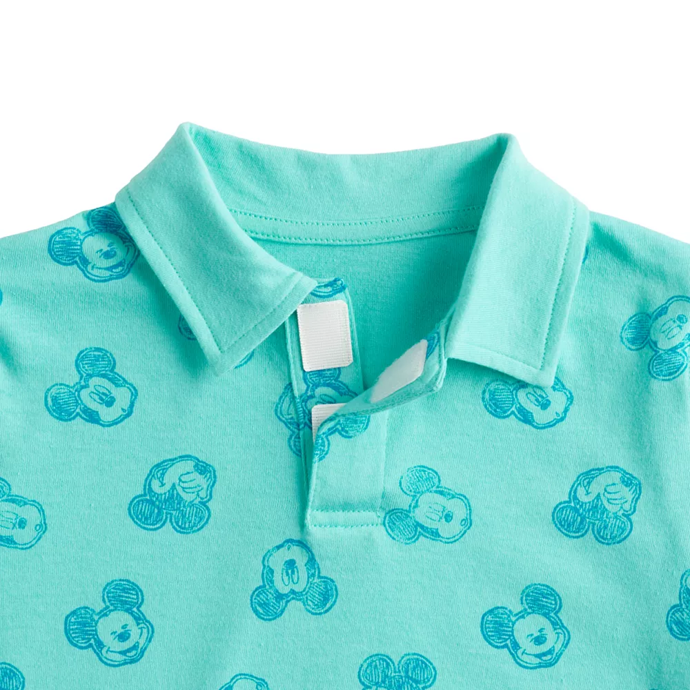 Toddler Boy Disney Mickey Mouse Print Adaptive Sensory Polo by Jumping Beans® - Image 2