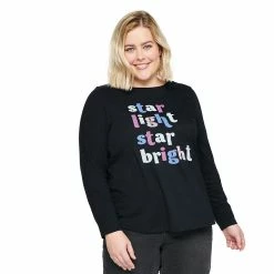 Plus Size Sonoma Goods For Life® Long Sleeve Holiday Graphic Tee