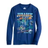 Boys 8-20 Jurassic Park Life Finds A Way Isla Nubar Dinosaur Long Sleeve Graphic Tee