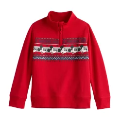 Disney's Mickey Mouse Boys 4-8 Ribbed Quarter Zip Sweater by Jumping Beans®