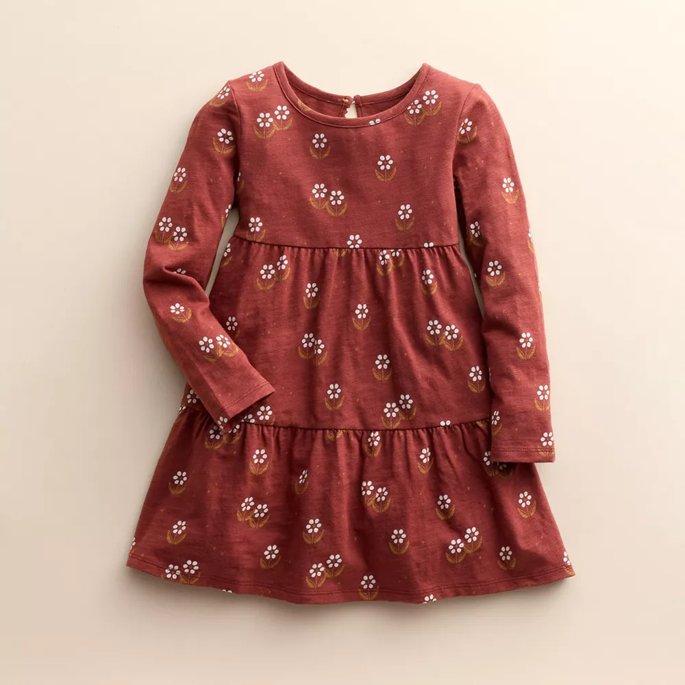 Girls 4-8 Little Co. by Lauren Conrad Organic Long-Sleeve Tiered Dress - Image 7