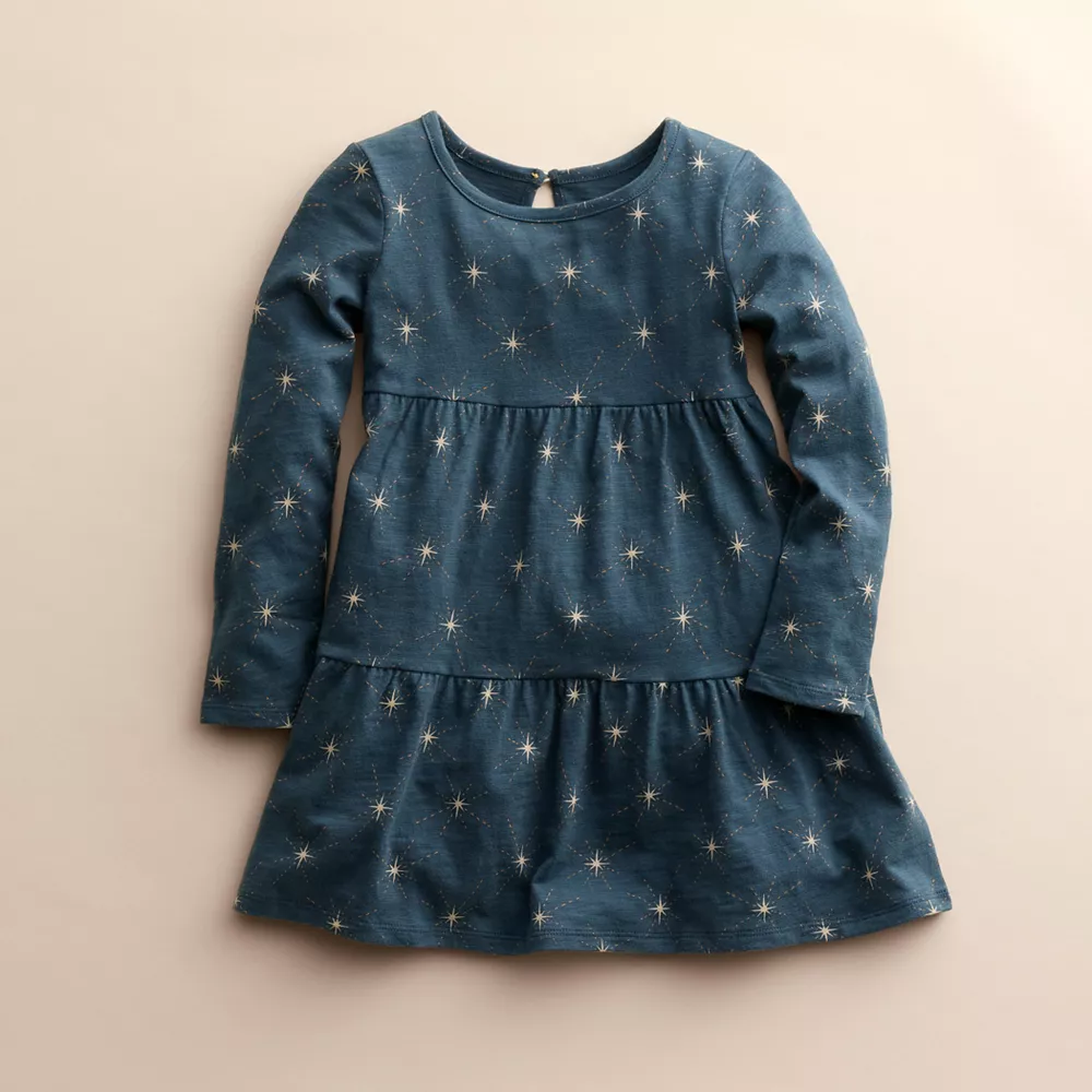 Girls 4-8 Little Co. by Lauren Conrad Organic Long-Sleeve Tiered Dress - Image 3