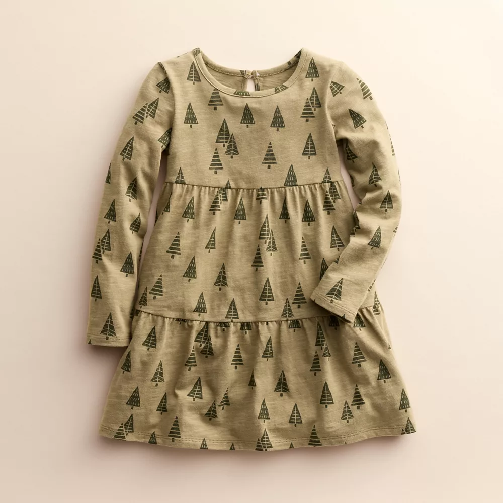 Girls 4-8 Little Co. by Lauren Conrad Organic Long-Sleeve Tiered Dress - Image 6