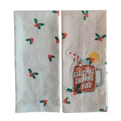 St. Nicholas Square® Christmas Shopping Fuel Tea Towel 2-pk.