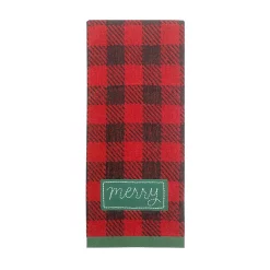 St. Nicholas Square® Plaid Merry Hand Towel