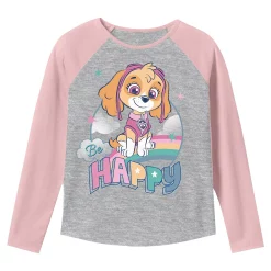 Toddler Girl Jumping Beans® Paw Patrol Skye "Be Happy" Raglan Graphic Tee