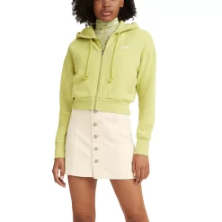 Women's Levi's® Cropped Front Zip Logo Hoodie